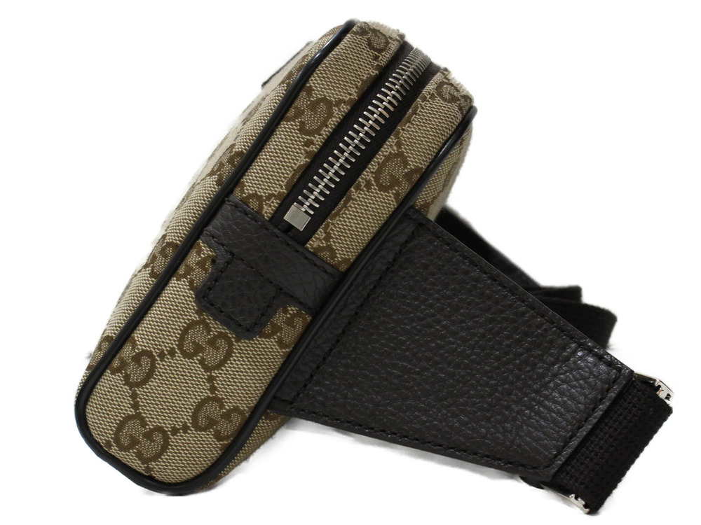 Gucci Crossbody Belt Body Bag Bum Beige Brown Tan Brown